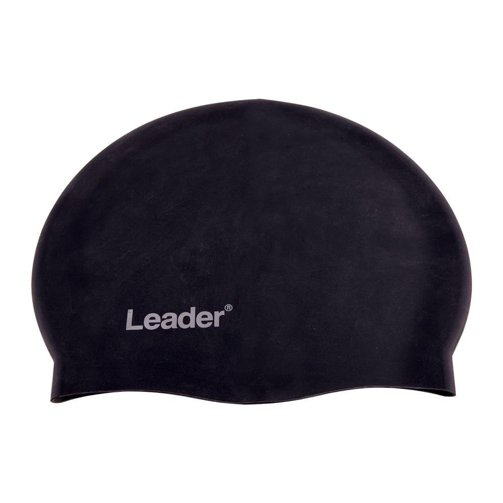 Touca de Natação Silicone Lisa Leader Preto