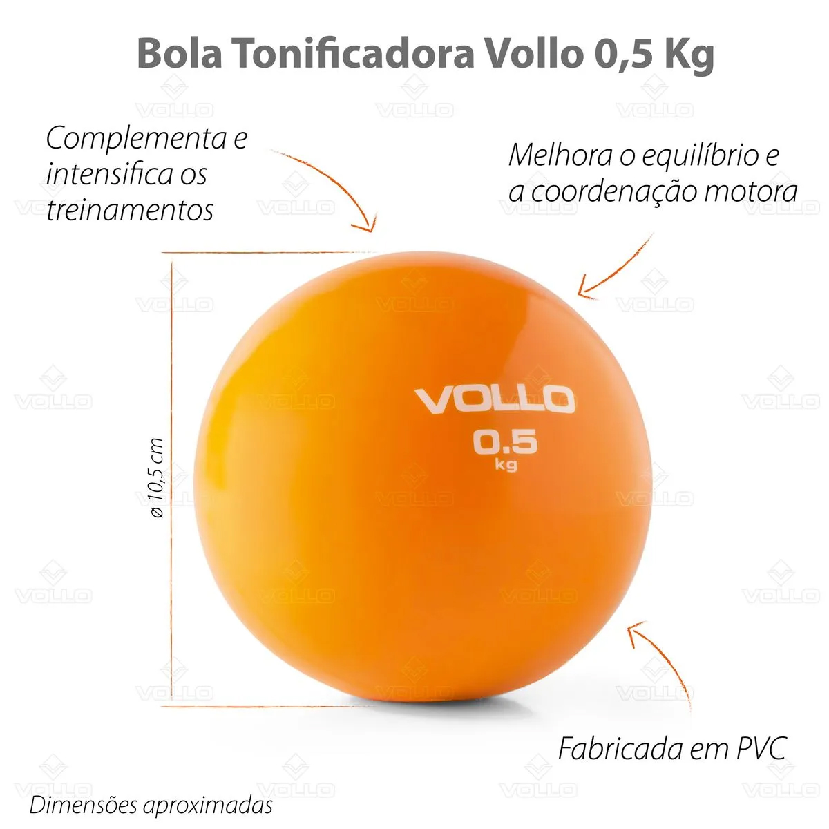 Bola Tonificadora 0.5kg Vollo