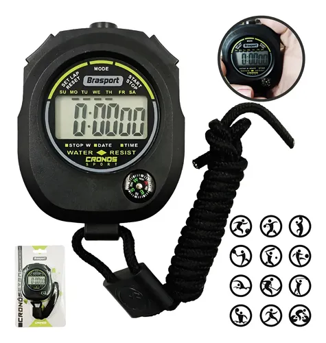 Cronômetro Digital com Bússola MBFit GB57600